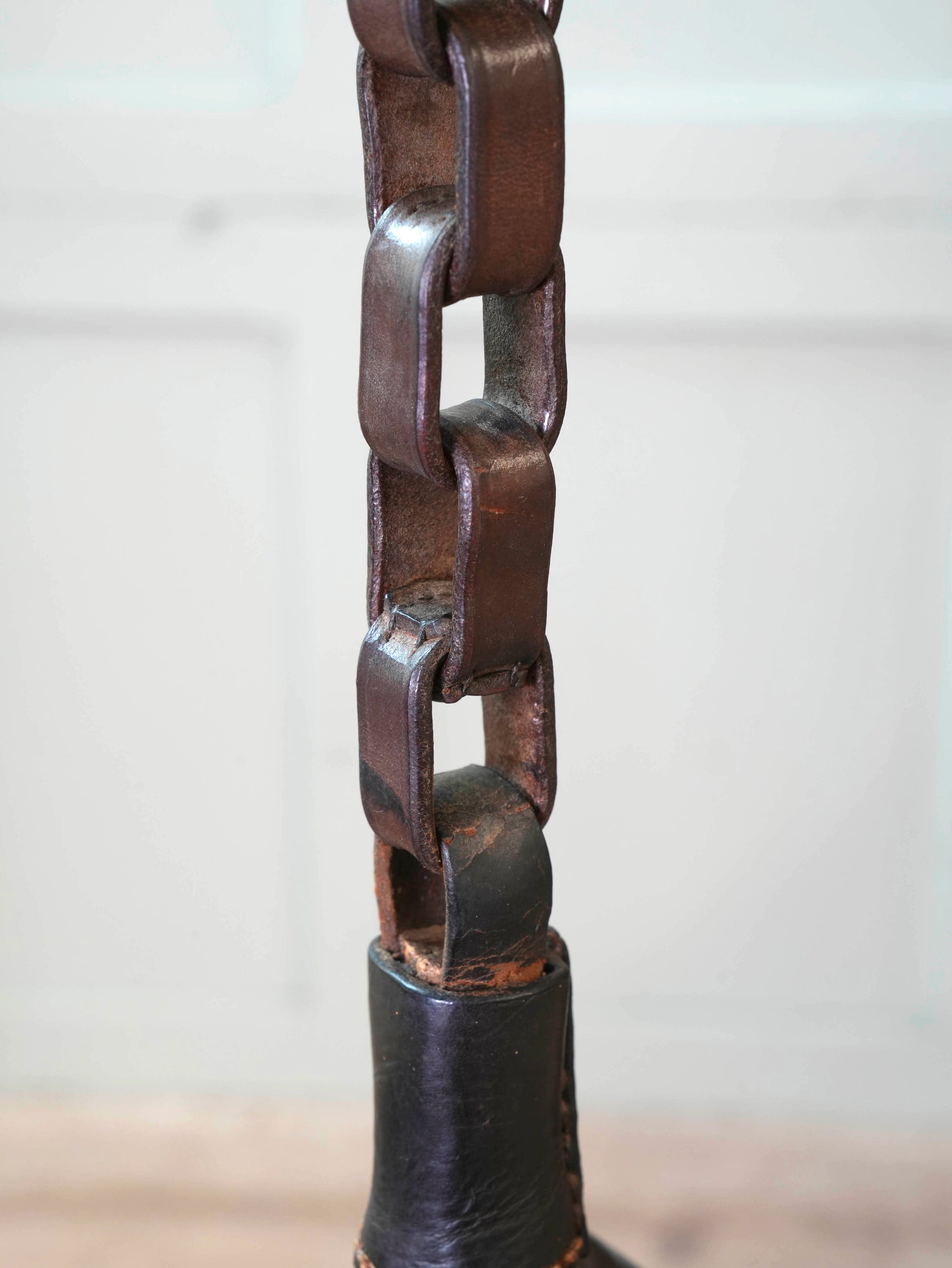 A Leather & Velum Lantern