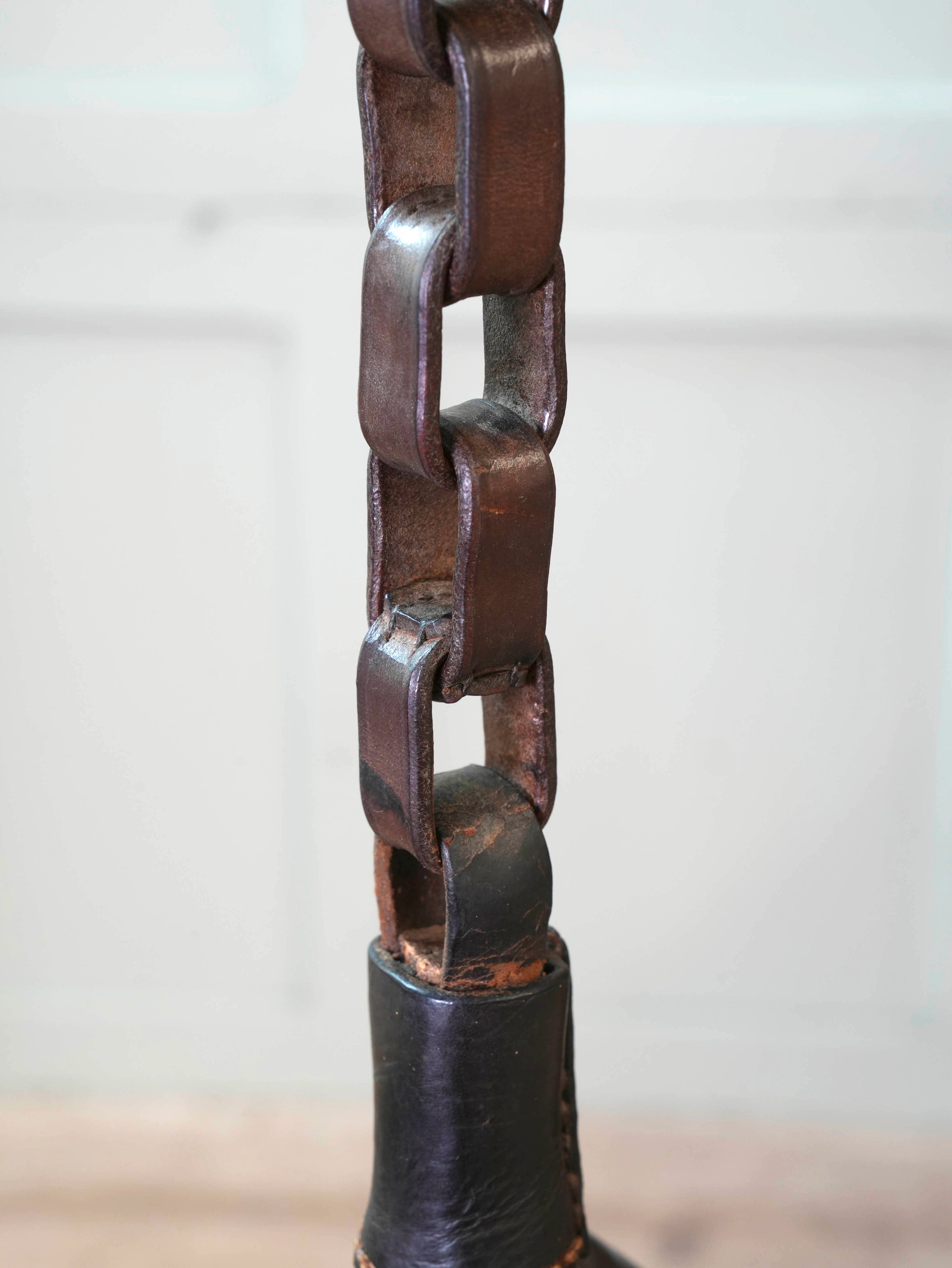 A Leather & Velum Lantern