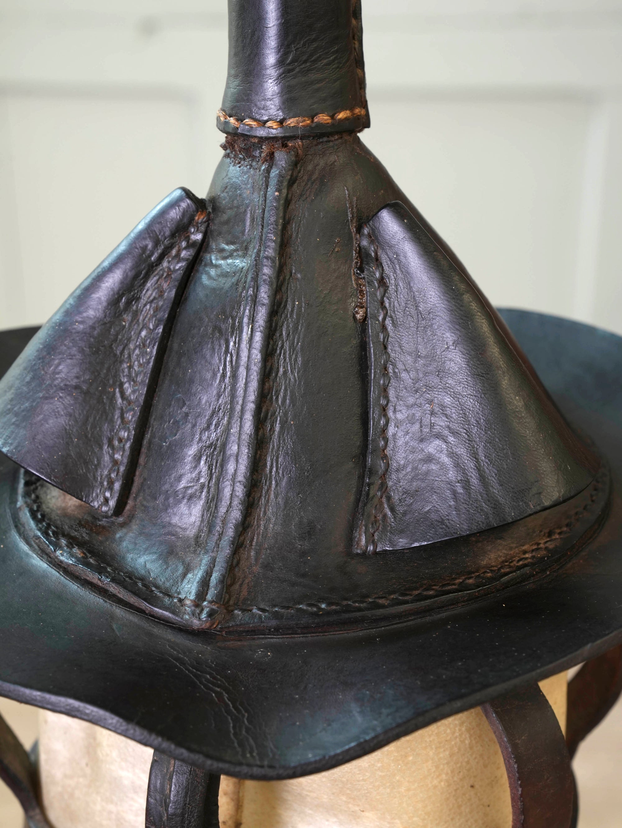 A Leather & Velum Lantern
