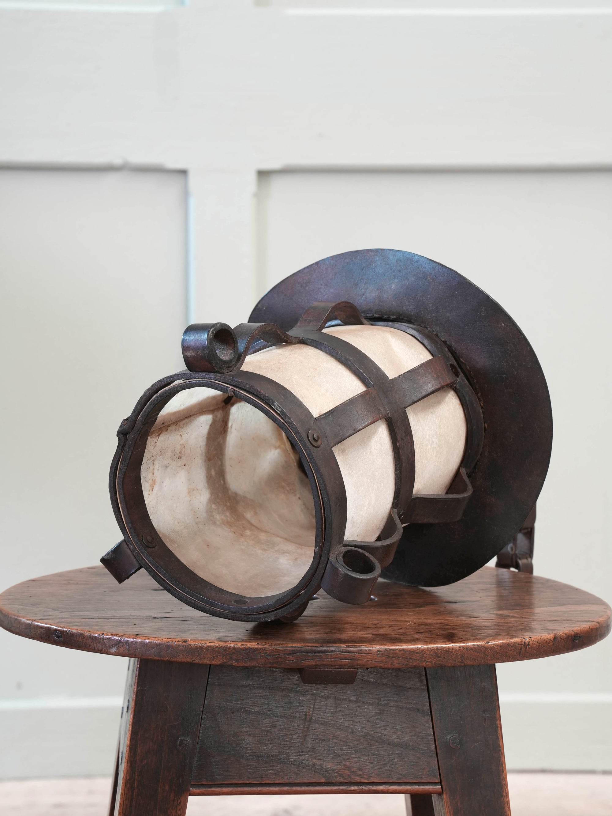 A Leather & Velum Lantern