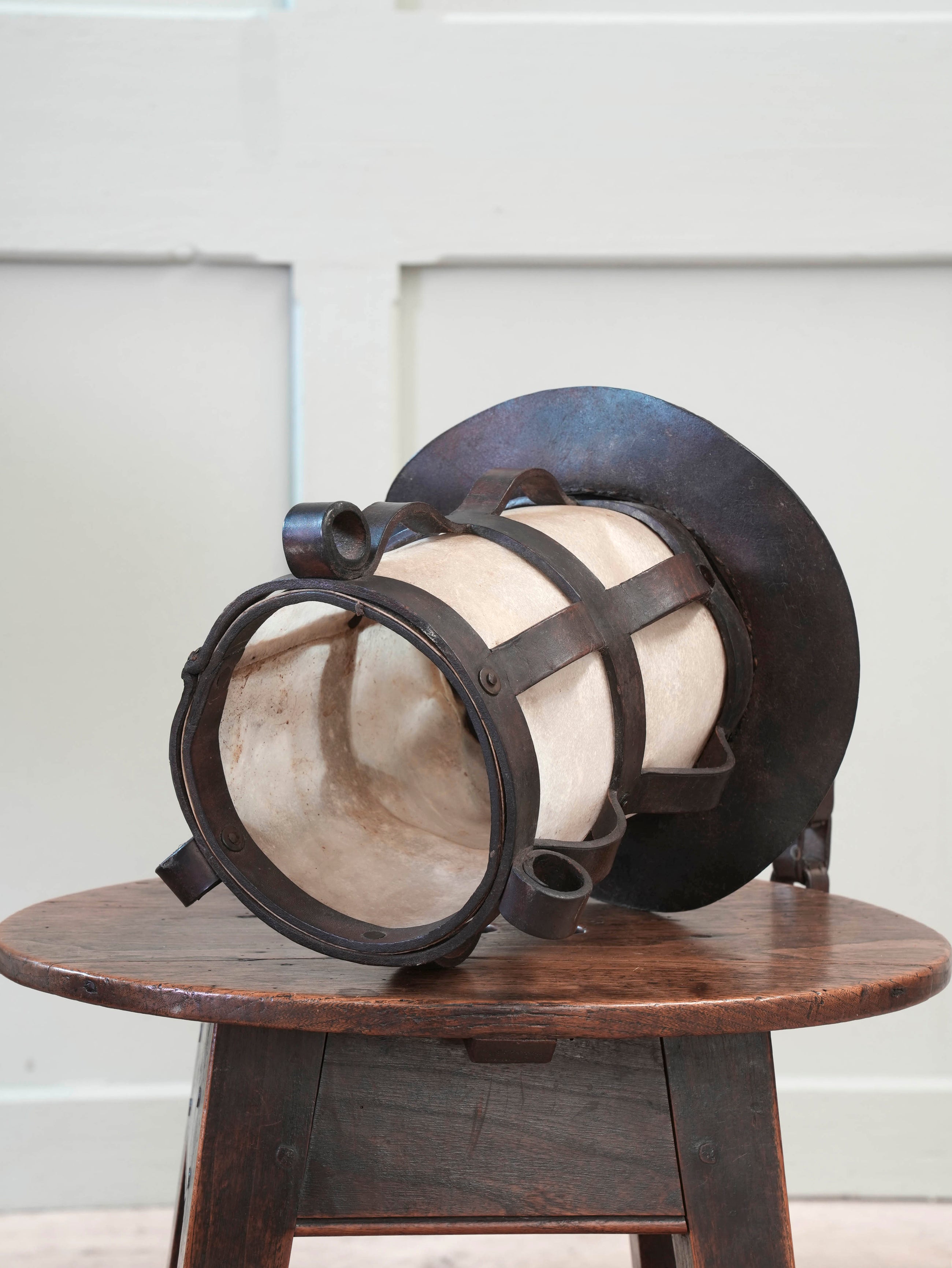 A Leather & Velum Lantern