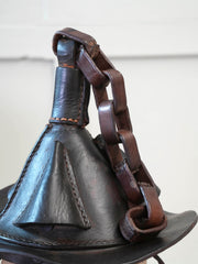 A Leather & Velum Lantern