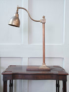 A Bronze & Brass Library Lamp