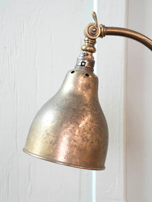 A Bronze & Brass Library Lamp