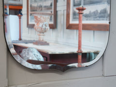 A Bevelled 1920s Shield Mirror