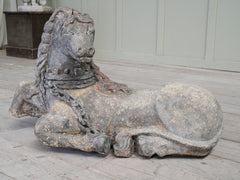 A George III Carved Gritstone Unicorn
