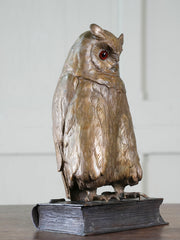 A Cold Painted Viennese Bronze Owl by Franz Bergmann