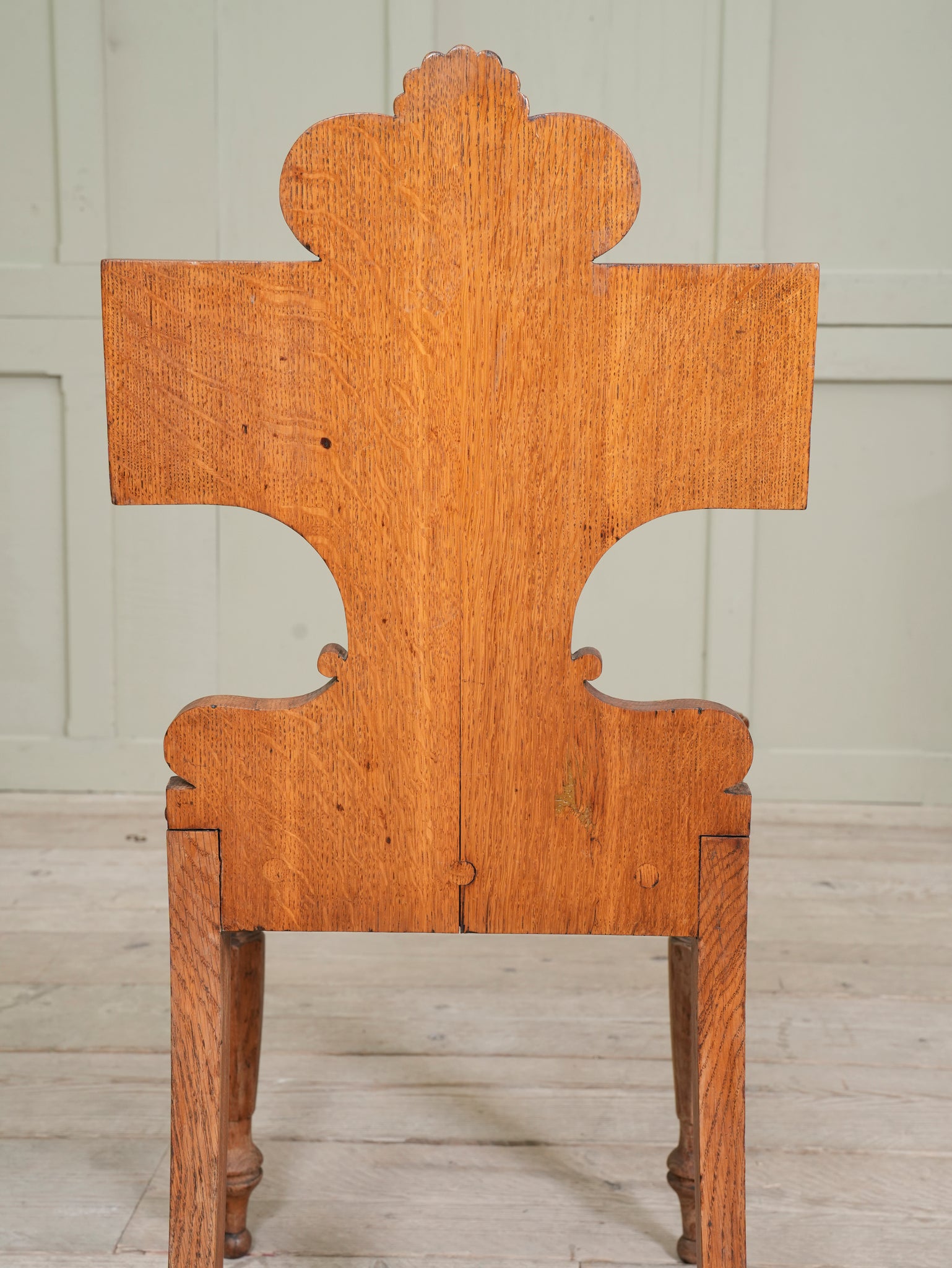 An Oak IV Hall Chair Drew Pritchard Ltd