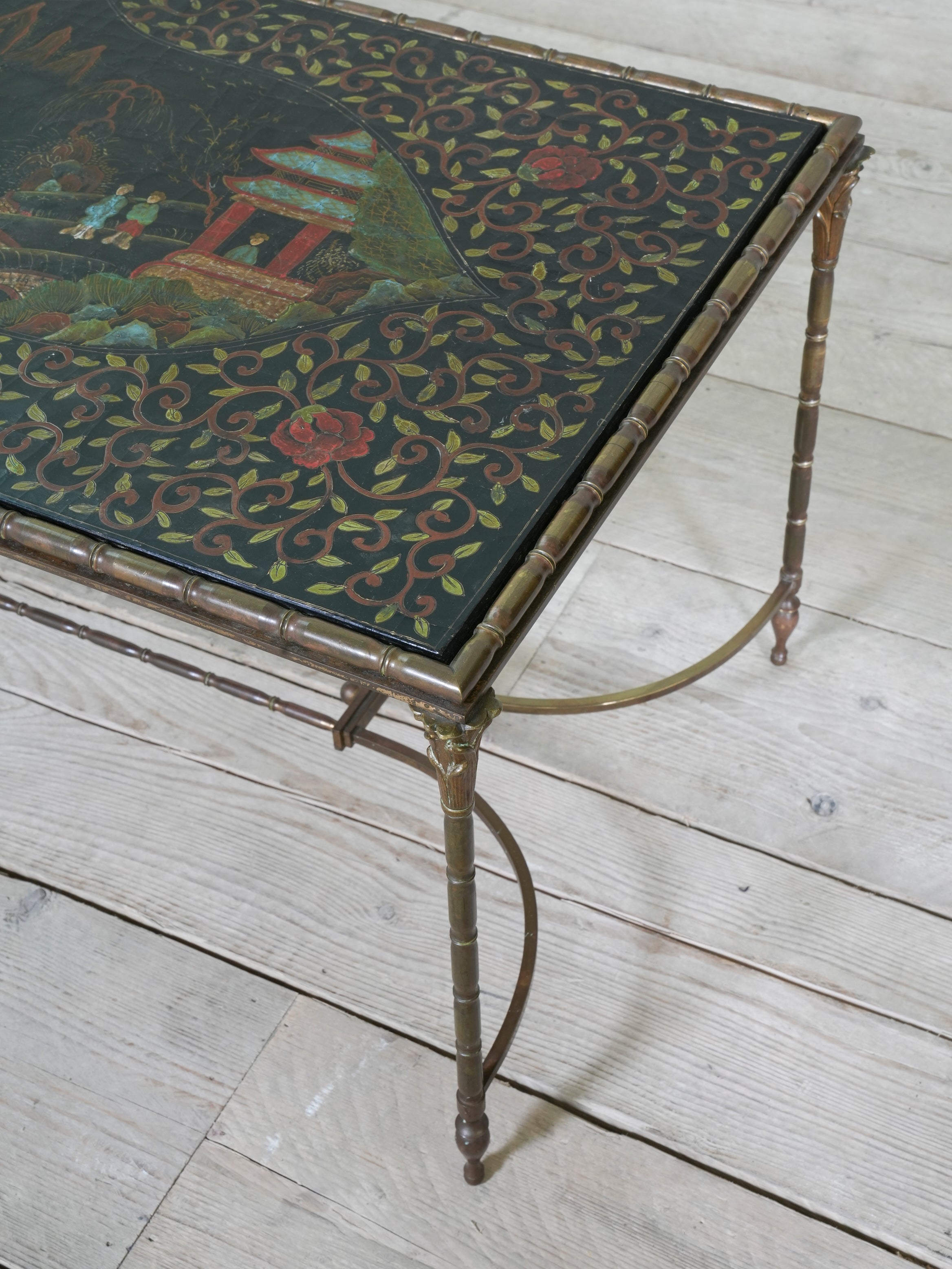 A Chinoiserie Decorated Maison Bagues Coffee Table