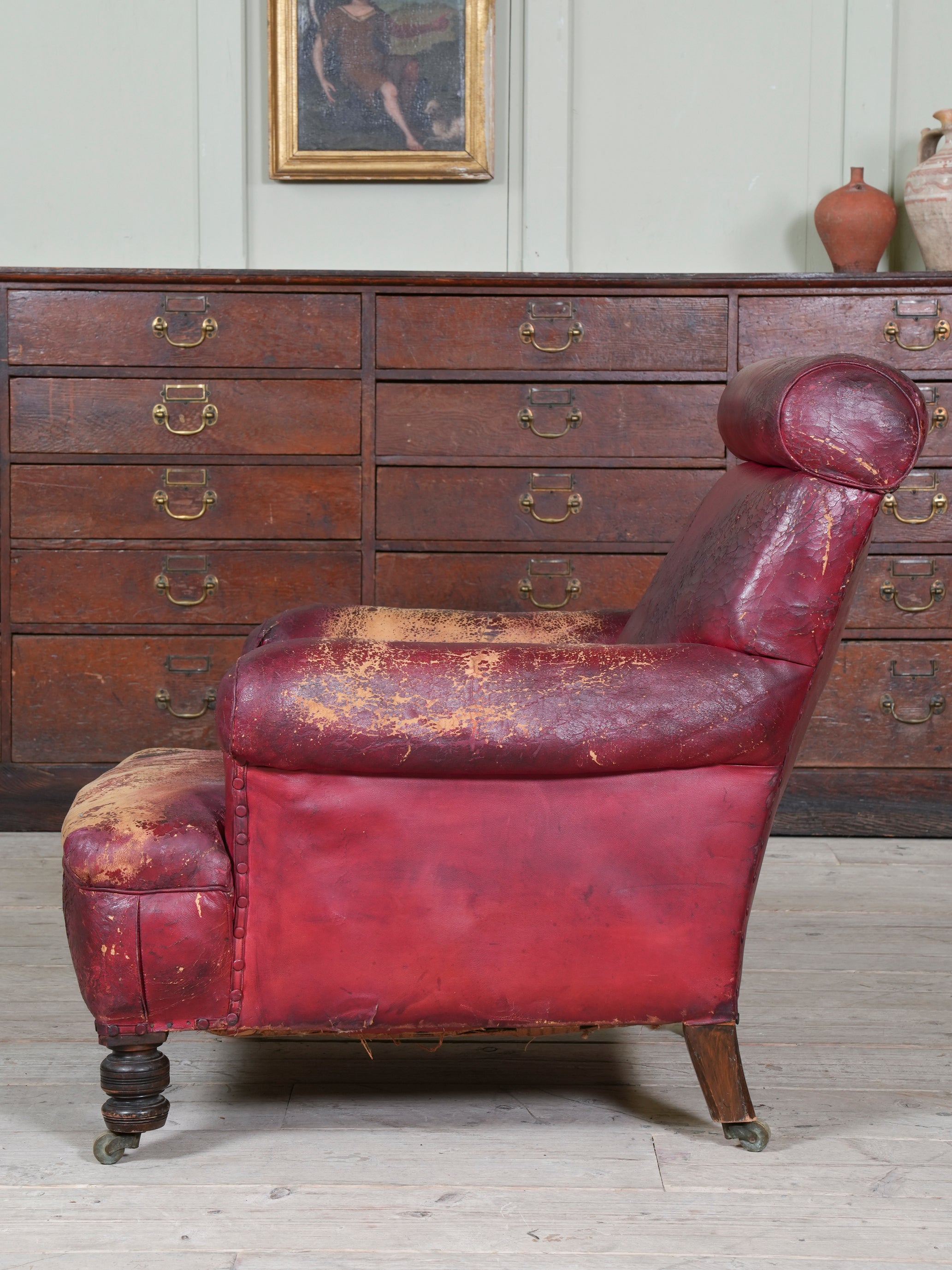 A 19th Century Moroccan Leather Arm Chair