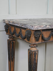 A 19th Century Italian Console Table With a 18th Century Marble Top