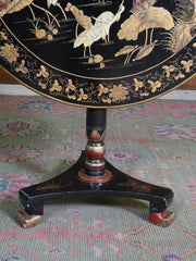A Large Tilt Top Chinoiserie Decorated Table