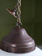 Four Large Opaline Pendant Lights