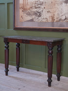 A 19thC Oak & Fossil Marble Console Table