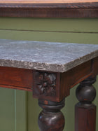 A 19thC Oak & Fossil Marble Console Table