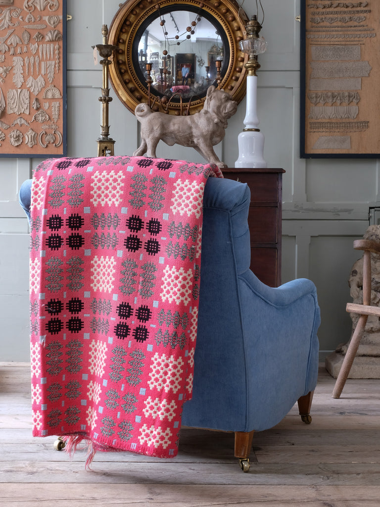 Pink Caernarfon Blanket Drew Pritchard Ltd