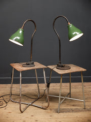 Pair Of Industrial Desk Lamps