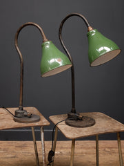 Pair Of Industrial Desk Lamps