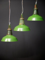 Green Industrial Pendants by Wardle of Manchester