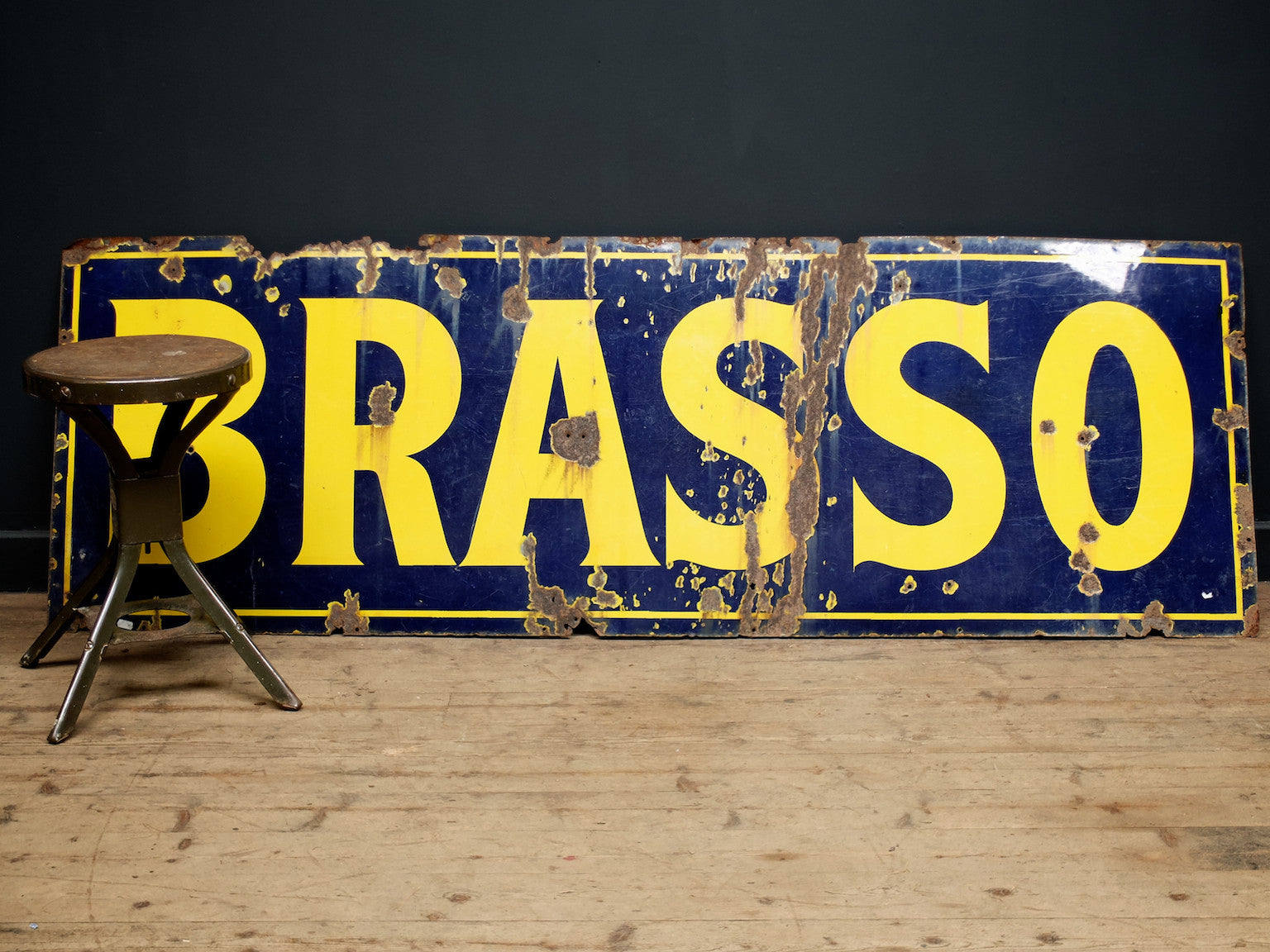 Sold at Auction: BRASSO METAL POLISH SIGN
