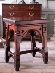 A Gothic Revival Mahogany Stand