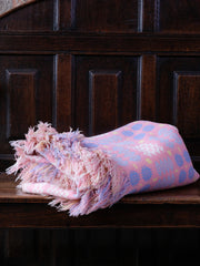 Blue & Pink Welsh Tapestry Blanket