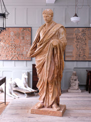A 19th Century Plaster Statue Of Augustus