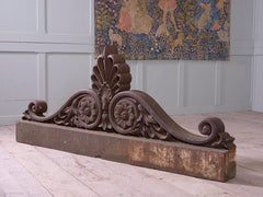 A Cast Iron Anthemion Doorway Pediment