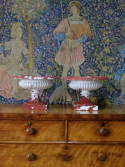 A Diminutive Pair of 19th century Tazza Urns