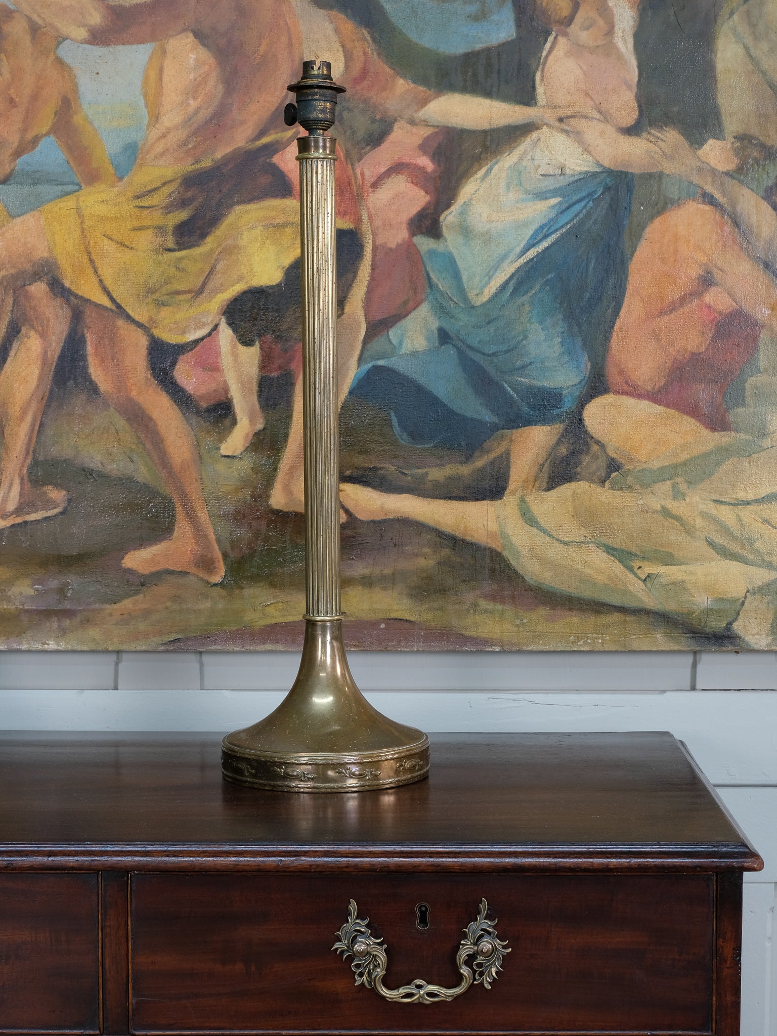 Brass Column Table Lamp