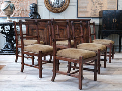 Six Walnut Dining Chairs