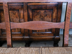 Rush Seated Fruitwood Bench
