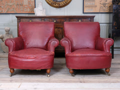Moroccan Leather Club Chairs