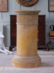 Faux Marble Column Pedestal