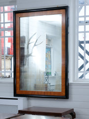 Ebonised & Tulipwood Wall Mirror