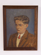 Oil on Board of a Young Man