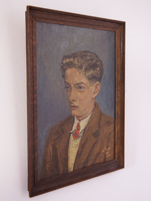 Oil on Board of a Young Man