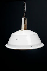 Large White Industrial Pendant