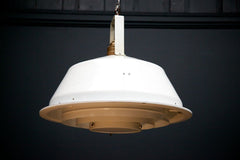 Large White Industrial Pendant