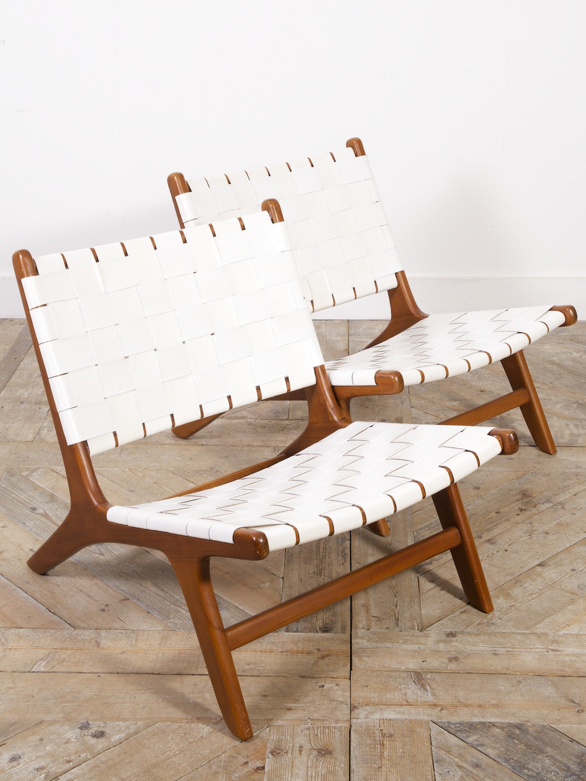 Leather & Teak Chairs