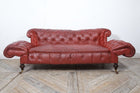 Leather Drop Arm Chesterfield