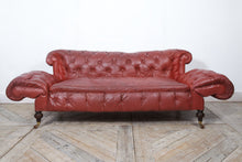 Leather Drop Arm Chesterfield