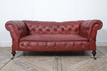 Leather Drop Arm Chesterfield