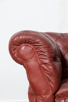 Leather Drop Arm Chesterfield