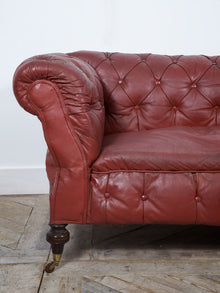 Leather Drop Arm Chesterfield