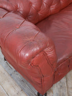 Leather Drop Arm Chesterfield
