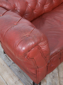 Leather Drop Arm Chesterfield