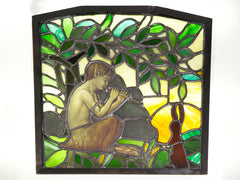 Stained Glass Triptych of Pan