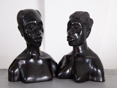 Carved Ebony Busts