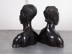 Carved Ebony Busts